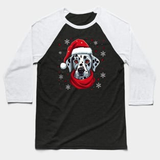 Dalmatian Christmas Baseball T-Shirt